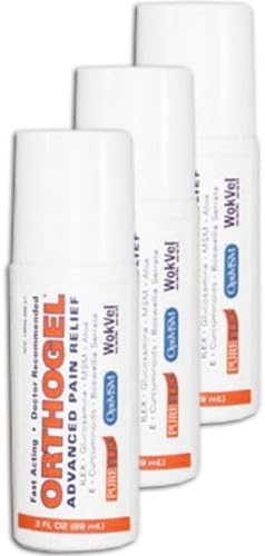 Orthogel Advanced Cold Therapy Pain Relief Gel- THREE- 3 oz.Roll On by Orthogel