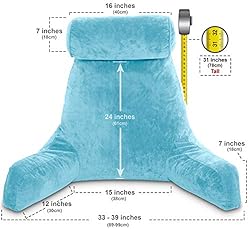 Husband Pillow XXL Carolina Blue Backrest with
