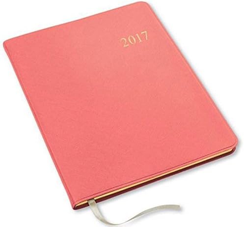 2016-2017 18-Months Monthly Large Salmon Cartier Planner Calendar (Including July 2016 - December 2017) Made in USA (Size: 9.6 " x 7.6")