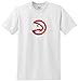 Atlanta Hawks T-shirt Simple White Tee Hawks Design on White Tee