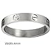 Dubeauty Love Ring Lifetime Titanium Stainless Steel Couples Wedding Engagement Anniversary Engraved Bands Silver Size 6