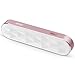 Bluetooth Speakers, UNITEK Portable Wireless Speaker Bar with Vegan Leather Back & Chevron Pattern, Surround Stereo Richer Bass 6W Dual Driver, 33 FT Range, 2000mAh Battery 10 Hours Standby, Rose Gold