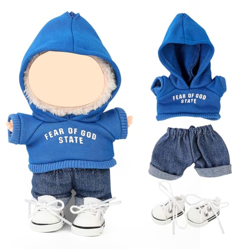 Blue Hoodie/Jeans/Canvas Shoes