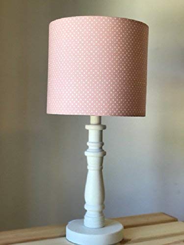 pink and white lamp shade