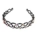 Yeshan Criss Cross Design Rhinestone and Crystal Strong Plastic Headband ,Hairband for Women