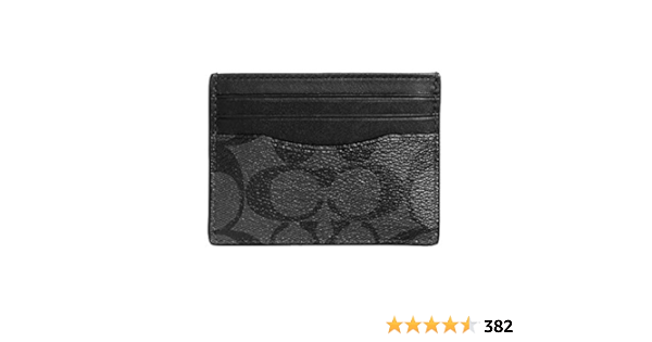 coach slim id card case in signature canvas