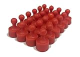 24 Fuerte Red Magnetic Pins, Pawn Style - Perfect for Fun Fridge Magnets, Whiteboards, Cabinets, Photo Magnets For Refrigerator, and More!