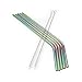 Stainless Steel Straws Iridescence Colors, Fits 30 oz Tumbler, Extra Long Reusable Ecofriendly (30oz, Straight 3 Bend 3)