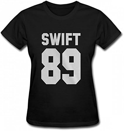 LOJSAQ Swift 89 Tshirt Popular Print T-Shirts Valentine Women Tee Black