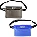 IPOW IP68 Waterproof Pouch with Waist Strap (2 Pack) | Best Way to Keep Your Phone and Valuables Safe and Dry | Perfect for Boating Swimming Snorkeling Kayaking Beach Pool Water Parks