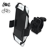 Bike Phone Holder Cellphone Mount - Motorcycle Bicycle Handlebars Adjustable Fits iPhone 6s, 6s Plus, iPhone 7, 7 Plus, Galaxy S7, S6, S5, GPS Device Holds Phones Up To 3.5