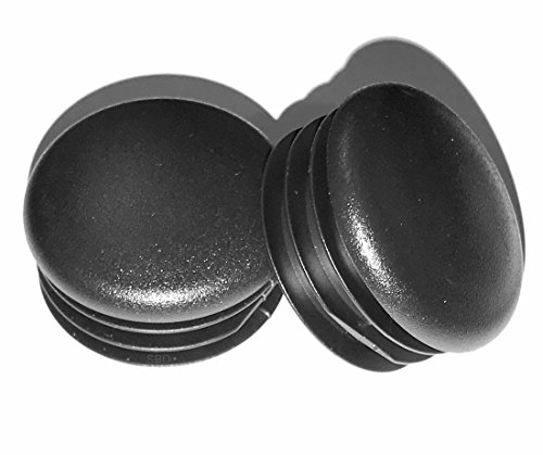 (Pack of 8) 1 1/4" (1.25 Inch) OD Round (14-20 Gauge 1.09"-1.20" ID) Black FENCING Tubing Plug End Cap - Steel Furniture Chair Stool Leg Pipe Tube Insert | - End Caps for Fitness Eqpt