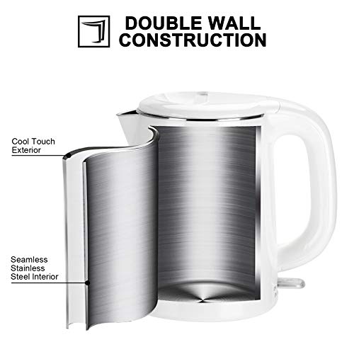 Secura Stainless Steel Double Wall Electric Kettle Water Heater for Tea