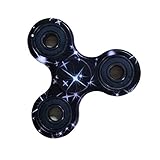 Fidget Spinner, Sunmy High Speed Hand Finger Spining Bearing Tri-Spinner Gyro Stress ADD ADHD Relieve Toys Color O Black Star Sky