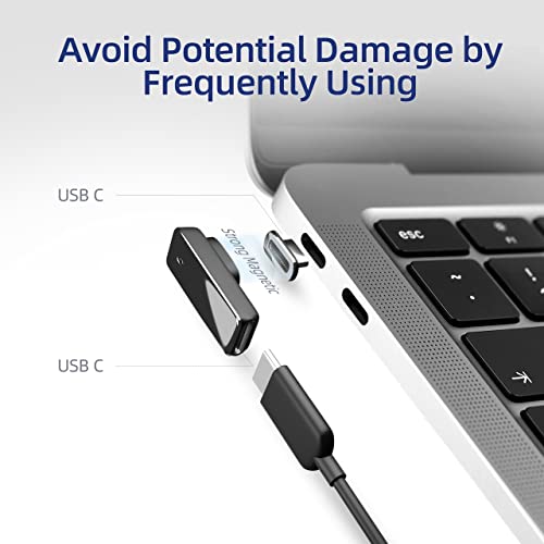 USB C Magnetic Adapter Type C Connector: USB 3.1 Charging Cable Switcher Converter - PD 100W Quick Charge - 9GB/s Data Transfer 4K@60Hz Video Output - Compatible with MacBook Pro/Air USB C Devices