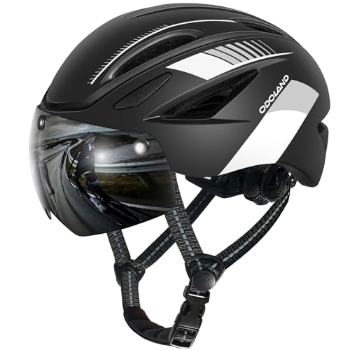 Odoland Adult Bike Helmet with Magnetic Sun Visor for Men Women for