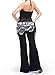 Aivtalk Women Belly Dance Wrap Gypsy Skirts with Coins Sequins Hip Scarf Black & Silver