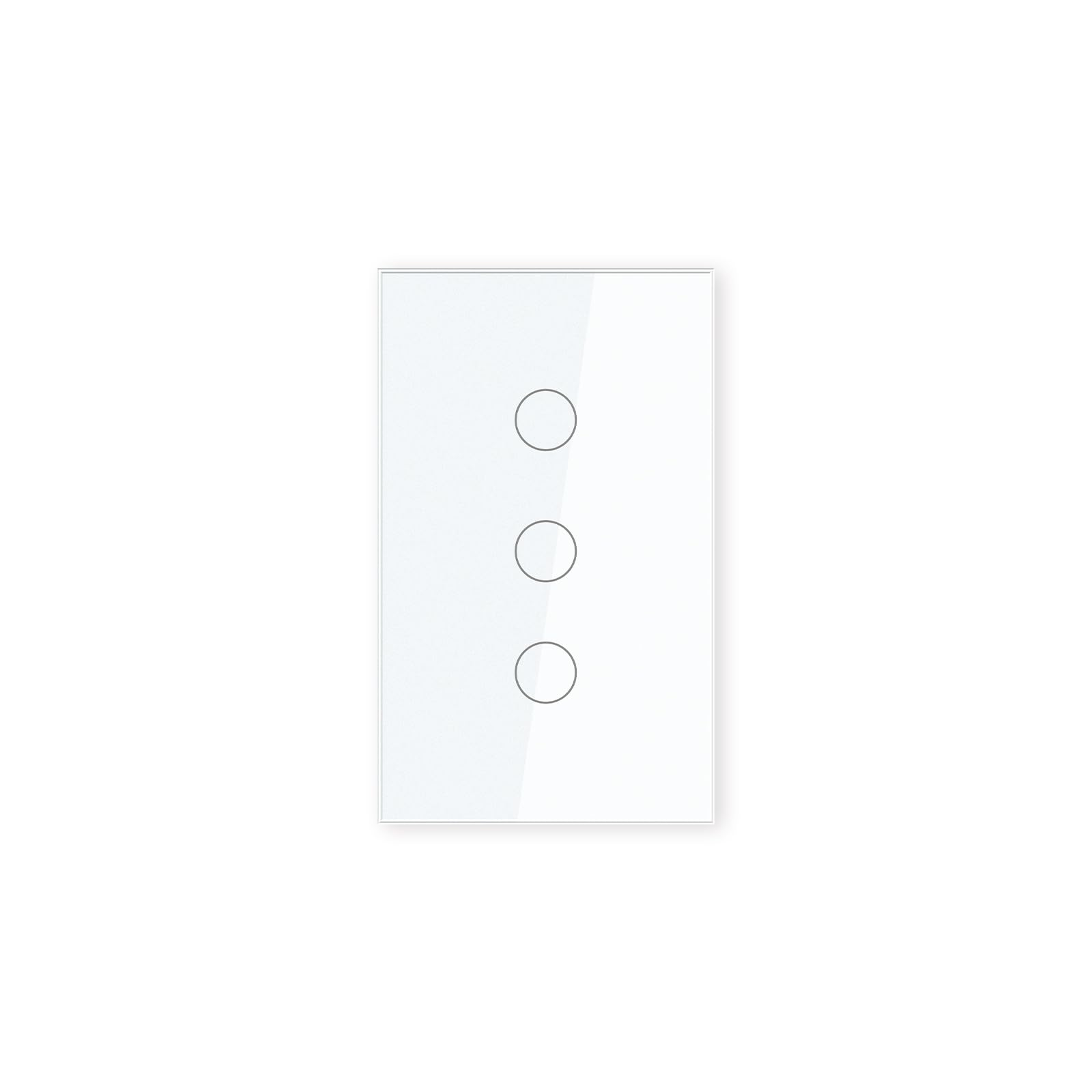 Photo 1 of LOUYSGEN Light Switch No Neutral Wire,Single Live Wire Light Switch No WiFi,Tempered Glass Panel,Total Power Maximum 1000W,FCC Certification,White 3 Gang