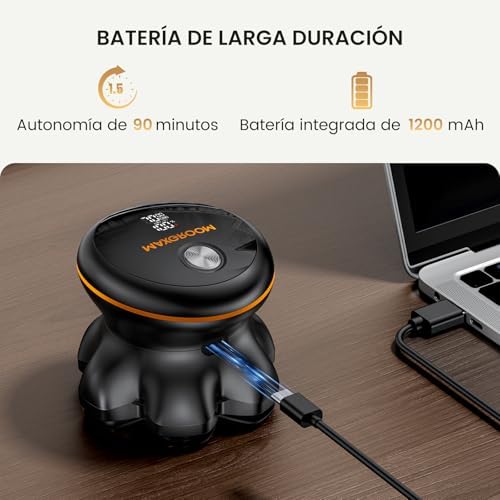 Afeitadora Cabeza Hombre, Maquina Afeitar Hombre, Afeitadora para Calva en Seco y Húmedo, Batería de Larga Duración, 7 Cabezales, Magnético, 100% impermeable, Color Negro