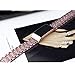 Mtozon Metal Bands Compatible with Fitbit Charge 3/Charge 4, Replacement Metal Rhinestone Bling Bracelet Wristband for Women, Rose Gold