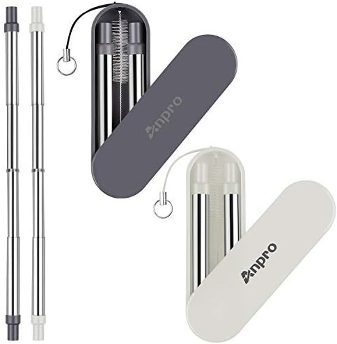 Reusable Straws Telescopic Metal Travel Straws Anpro Stainless Steel Drinking Straws Portable Collapsible Straw With Case Key Chain Cleaning Brush 2 Pack Amazon Com Au Kitchen
