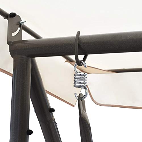 vidaXL Hollywoodschaukel Dach Gartenschaukel Schaukelbank Schaukel Gartenmöbel – Bild 5