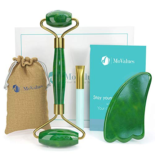 Original-Jade-Roller-and-Gua-Sha-Set-Jade-Roller-for-Face-Face-Roller-100-Real-Natural-Jade-Facial-Roller-for-Wrinkles-Anti-Aging-Face-Massager-Authentic-Durable-Noiseless-Design