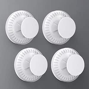 Luxear 4PCS Ganchos Ventosa Fuerte para Baño Sin Taladro Gancho Pared Colgador Ventosa para Toallas Impermeable Reutilizar Percha Ventosa con Gancho ...