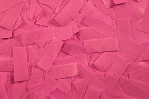 Biodegradable Tissue Confetti Rectangles, Pink Color – Ultimate Confetti Fluttering Tissue Paper for Confetti Cannon and Launcher Use, Table Decorations, and More (20 Handfuls per Bag, 1 lb)