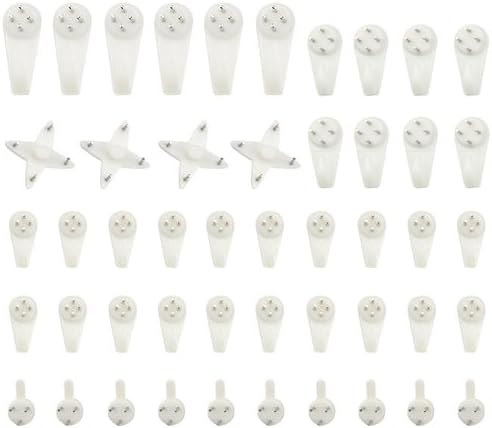 TOVOT 48 pcs Invisible Hardwall Drywall Picture-Hanging Hooks Mirror Non-Trace Wall Picture Hook Painting Picture Clock