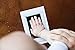 Pearhead Newborn Baby Handprint or Footprint Clean-Touch Ink Pad, 2 Uses, No Mess and Baby Safe, Black Ink