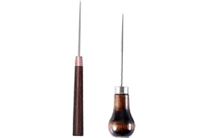 LABRICIYON 2Pcs Awl Scratch Awl Wooden Handle Pin Stamping Tool for Leather Craft Cloth Design,Sewing Tools,Wide Application Tailors Arts,Crafts and Sewing