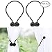 IHC Window Curtain Tiebacks Clips VS Strong Magnetic Tie Band Home Office Decorative Drapes Weave Holdbacks Holders European Style 1 pair (Black)