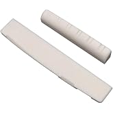 RuiJOTWAT 12 Strings Acoustic Guitar Bone Bridge Saddle Nut Upper string pillow (49 * 6 * 9.2/8.7mm) + lower string (76 * 6 * 13mm) for Folk guitar 49mm / 76mm Replacement Parts