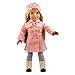 Ebuddy Pink Color Trench Coat 4pcs Set Include Hat Cloak Socks Belt Fits 18 Inch Girl Dolls