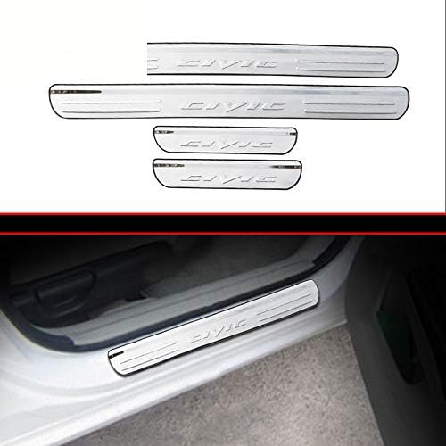 JXSMYBTB The door sill bumper welcomes the pedal set stainless steel car styling accessories. For Honda Civic 2016 2017 2018 2019