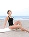 Betticoo Women's Crisscross Back One Piece Swimsuit Swimwear Bathing Suits Black L