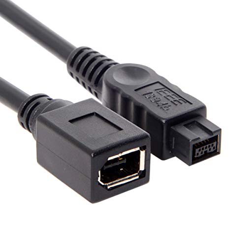 IEEE 1394 6Pin Female to 1394b 9Pin Male Firewire 400 to 800 Cable 20cm - Thumbnail 3