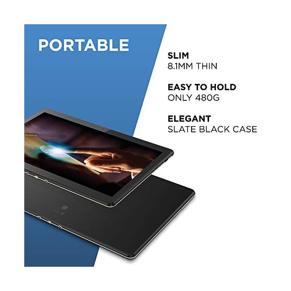 Lenovo Tab M10 10.1 Inch HD Tablet – (Quad Core 2.0GHz, 2 GB RAM, 16 GB eMMC, Android Pie) – Slate Black