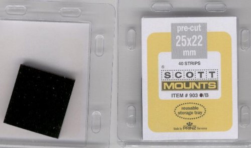 Scott or Prinz 25X22 Black Stamp Mounts 903B