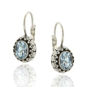 earrings leverback sterling silver oval jewelry topaz glitzy 2ct tgw rocks gemstone dangle stone genuine lever