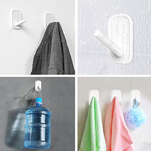 Adhesive Hooks, Heavy Duty Wall Hooks, Towel Hooks for Bathrooms 12