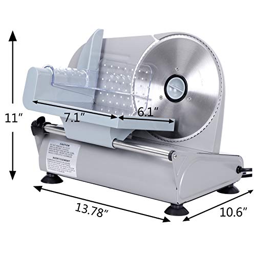 F2C 7.5" Electric Food Meat Slicer Bacon Bread
