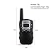 Zomei T388 2Pcs Mini Walkie Talkie 3-5KM Range 22-Channel FRS/GMRS UHF Two-Way Radios Coloful Walkie-Talkie For Kids(Black)