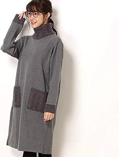 Amazon アーノルドパーマー タイムレス レディース Arnold Palmer Timeless ポイントニットデザインワンピース 98チャコールグレー 2 M ワンピース チュニック 通販