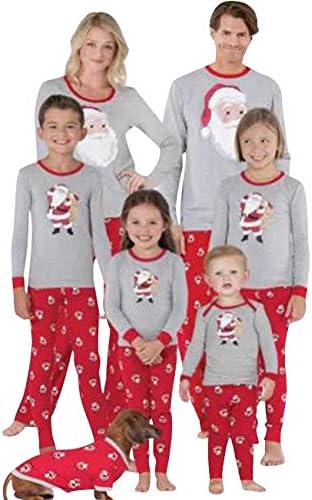 Family Christmas Pajamas Matching Xmas Pjs Santa Family Pajama Sets Womens Kids Boys Girls Reindeer Christmas Jammies Pj Set Festive Holiday Pajamas Sleepwear Nightwear Couples Top Pants Outfits