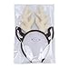 Reindeer Antler Hair Hoop Christmas Kids Headband Headwear for Children Christmas Costume Party Birthday or Xmas Thanksgiving Day Gift (Milk White)
