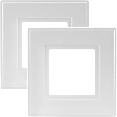 rhinocables Finger Plate Surround White Plastic 143x143x4mm 2 Pack