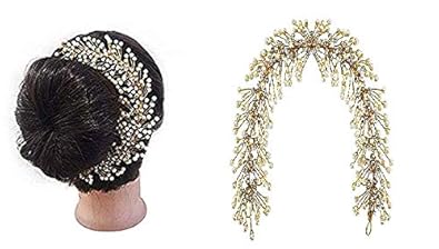 Buy Ekan Bridal Hair Bun Gajra Diamond With Pearl Hair Accessories