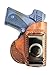 OUTBAGS USA LS4SOLO Full Grain Heavy Leather IWB Conceal Carry Gun Holster for Kimber Solo 9mm. Handcrafted in USA.